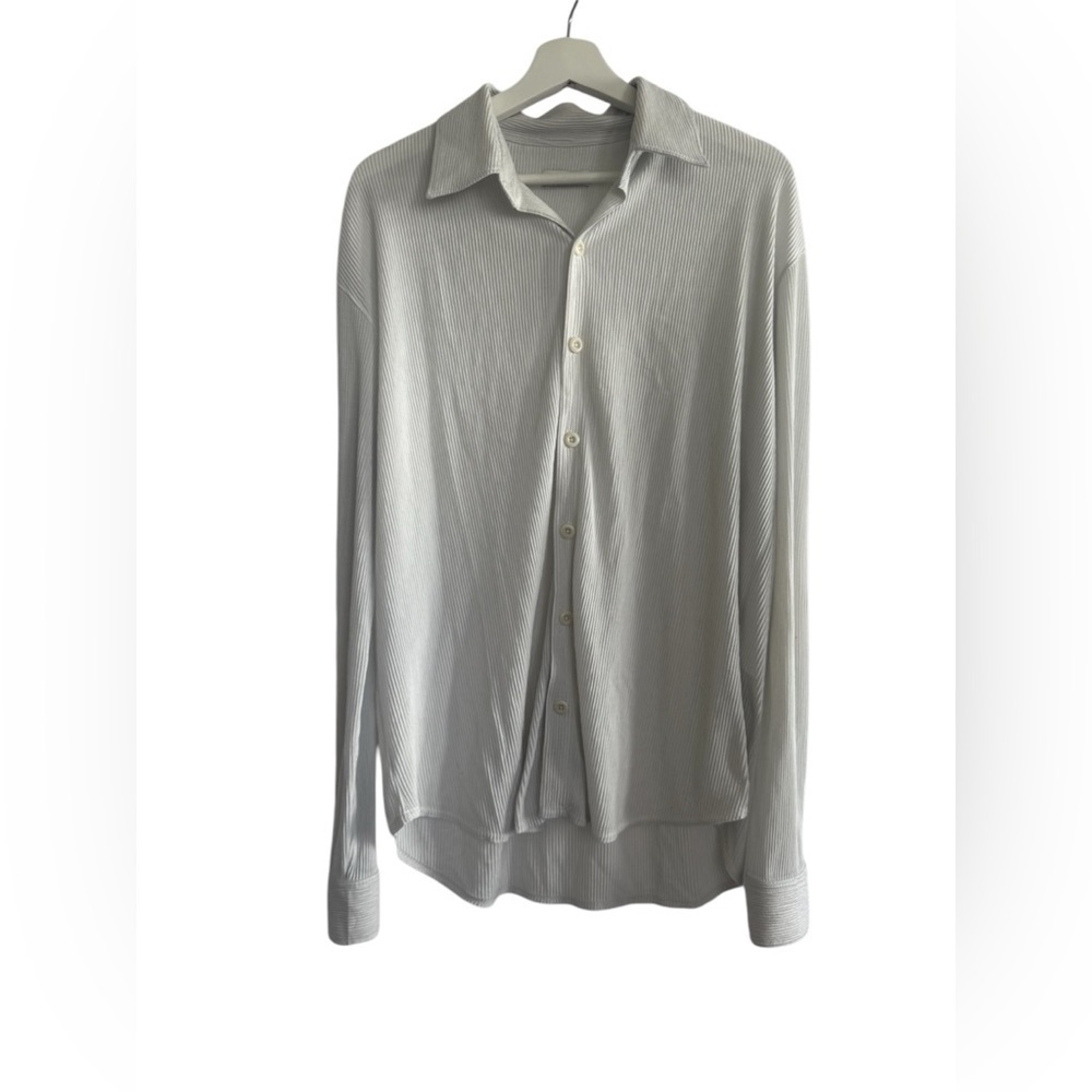 Sandro Elegant White Button-Up Shirt Size Medium